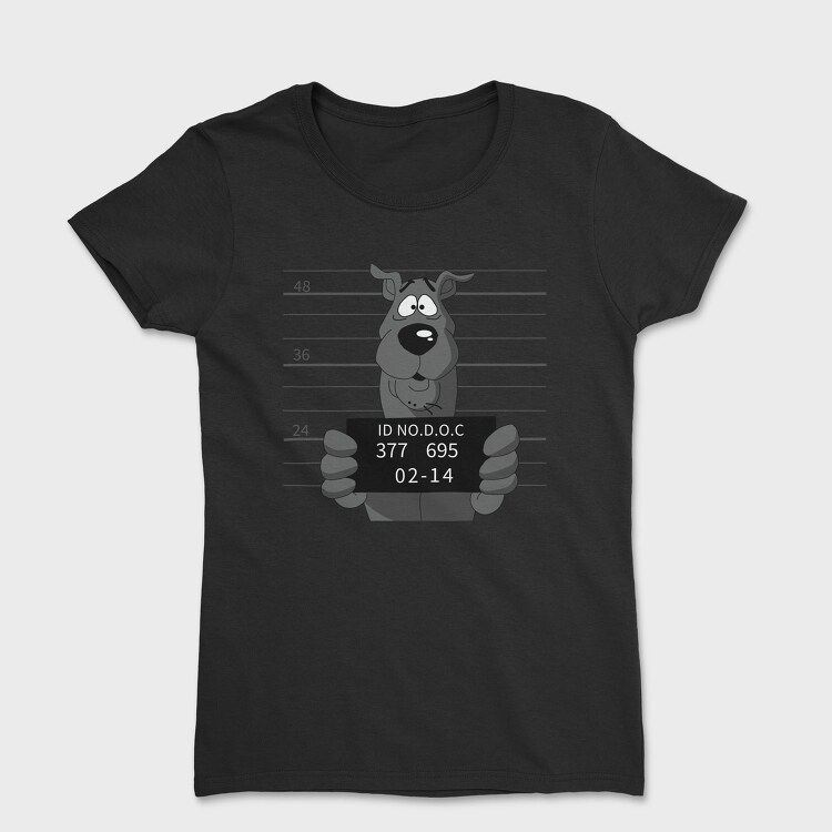 Dog Mugshot Id, Tricou Femei