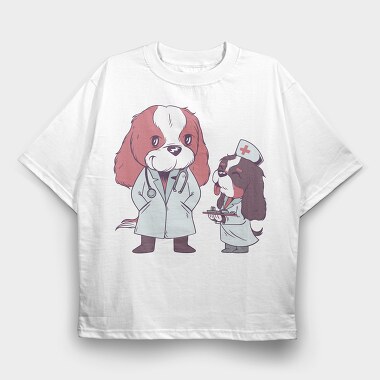 Medical Dogs, Tricou Oversize Barbati (Unisex)