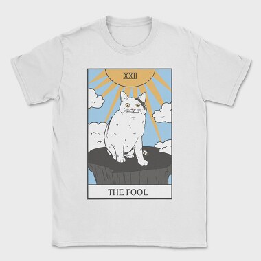 Meme Cat Tarot Card, Tricou Barbati (Unisex)