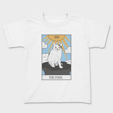 Meme Cat Tarot Card, Tricou Copii