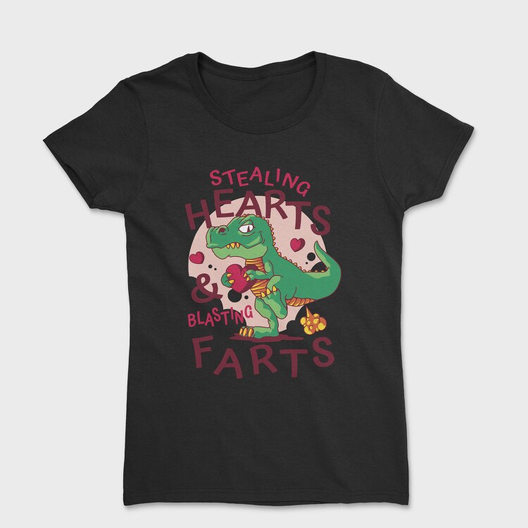 Dino Hearts Farts, Tricou Femei