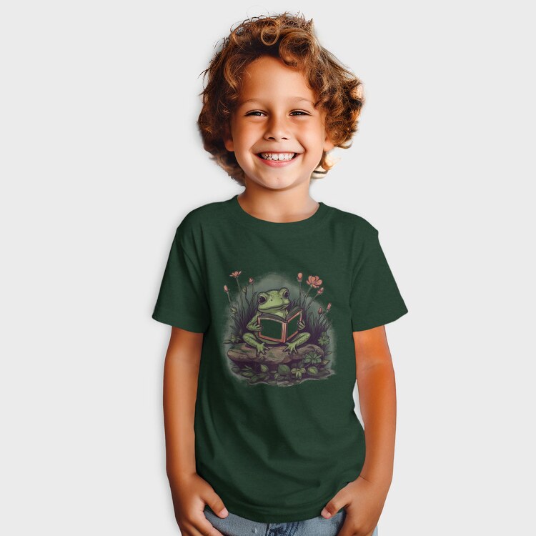 Frog Reading Flowers, Tricou Copii