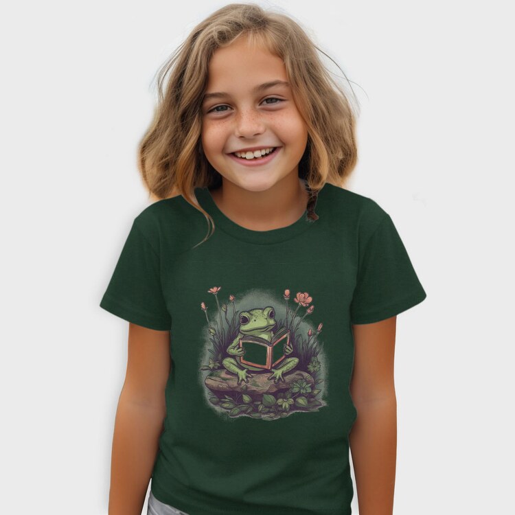 Frog Reading Flowers, Tricou Copii