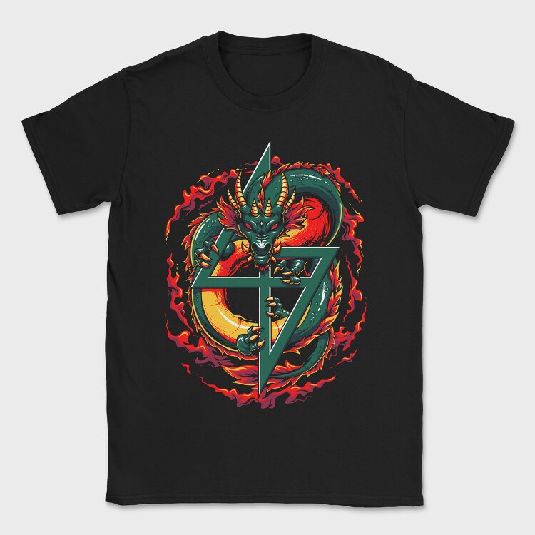 Dragon Flame Symbol, Tricou Barbati (Unisex)