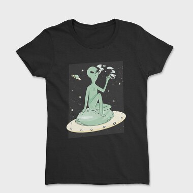 Marijuana Weed Alien, Tricou Femei