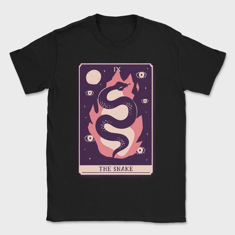 Snake Mystical Tarot Card The Snake, Tricou Barbati (Unisex)