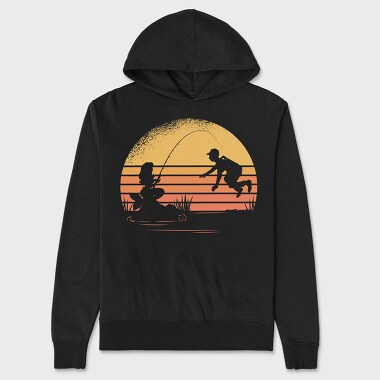 Mermaid Is Fishing, Hanorac Oversize Barbati (Unisex)