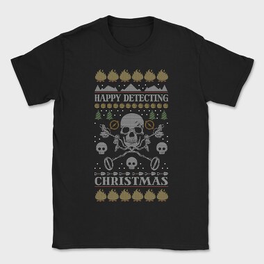 Metal Detector Uglysweater Christmas, Tricou Barbati (Unisex)