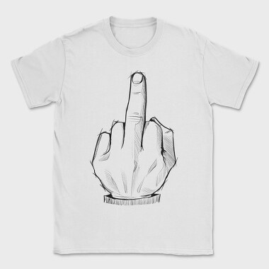Middle Finger Sketch, Tricou Barbati (Unisex)