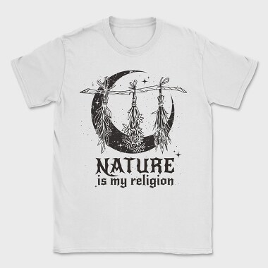 Modern Witch Nature Is My Religion Herbs Sage, Tricou Barbati (Unisex)