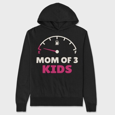 Mom of Three, Hanorac Oversize Barbati (Unisex)