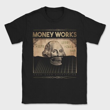Money Works Bill Skull, Tricou Barbati (Unisex)