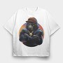 Monkey Chain Hoodie, Tricou Oversize Barbati (Unisex)