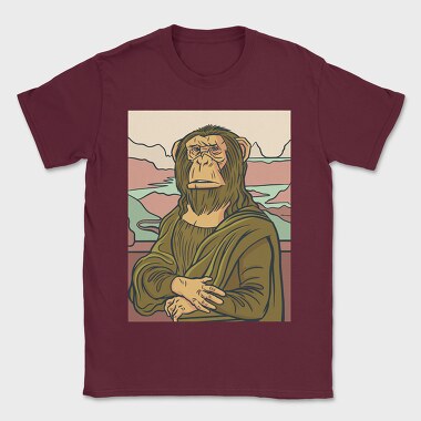 Monkey Mona Lisa, Tricou Barbati (Unisex)
