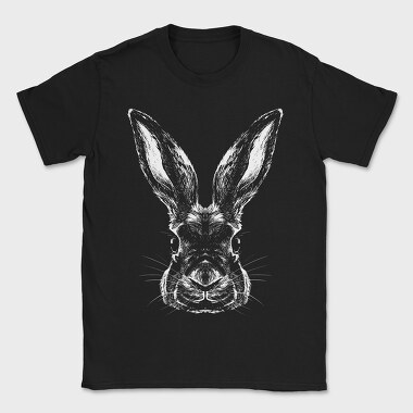 Monochrome Portrait Rabbit, Tricou Barbati (Unisex)