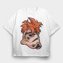 Cyberpunk Fox, Tricou Oversize Barbati (Unisex)