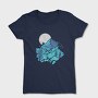 Watercolour Moon Landscape, Tricou Femei