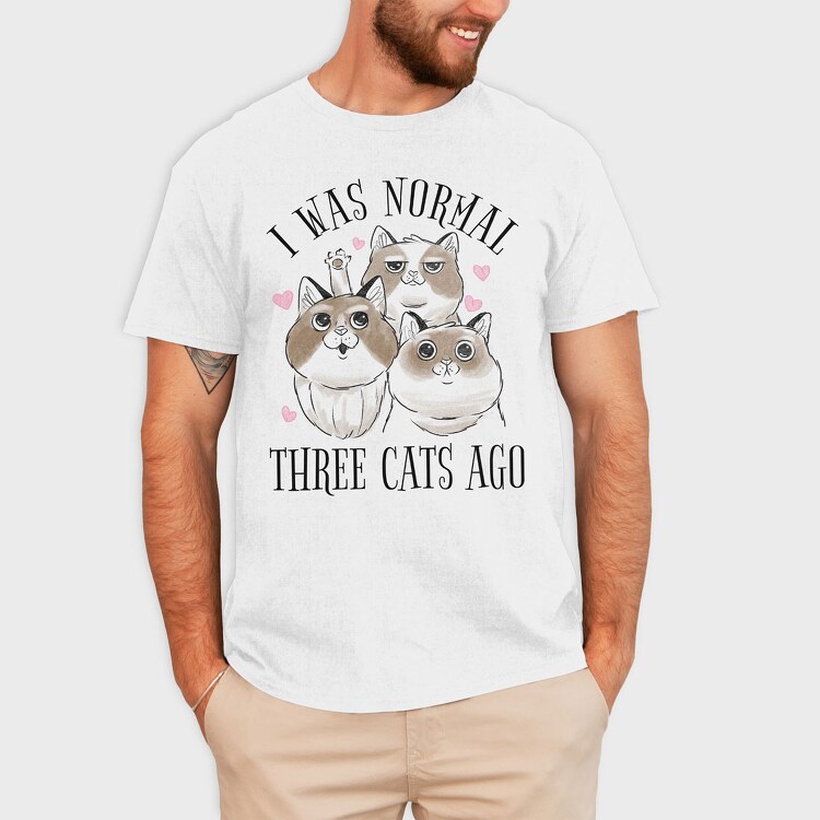 Three Cats Quote, Tricou Barbati (Unisex)