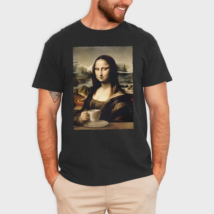 Monalisa Coffee, Tricou Barbati (Unisex)