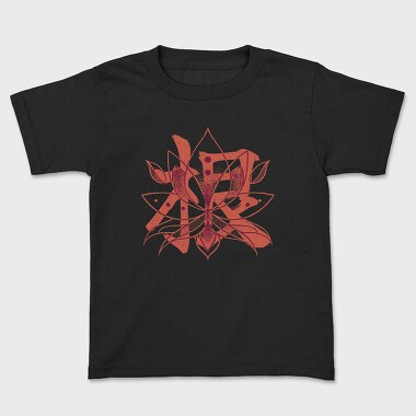 Lotus Flower Red Character Japanese, Tricou Copii