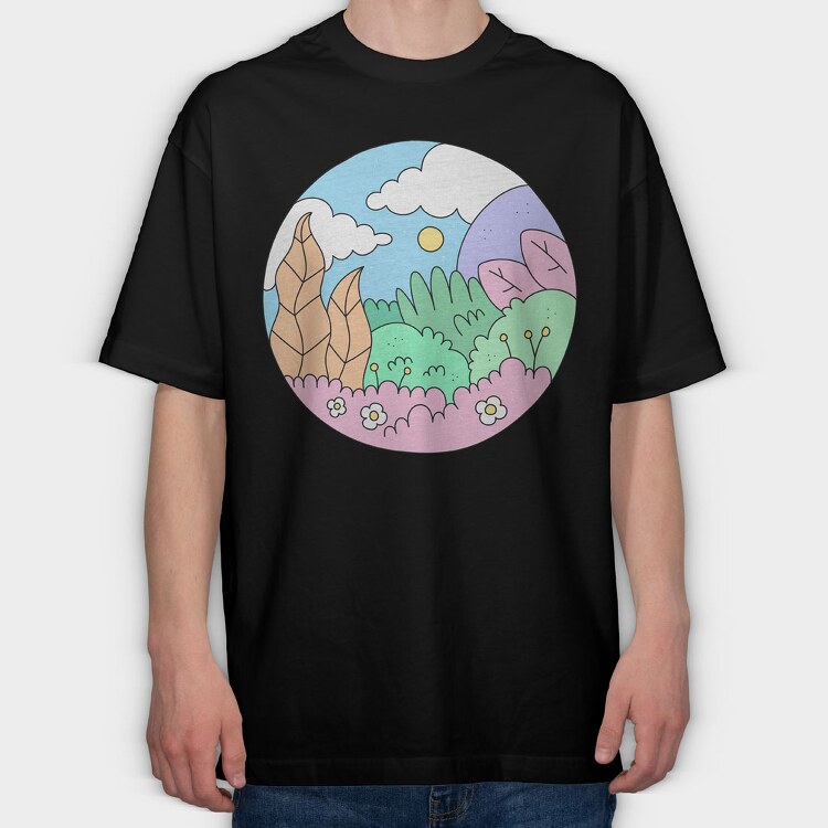 Garden, Tricou Oversize Barbati (Unisex)