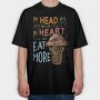 My Head Says Go to Gym, Tricou Oversize Barbati (Unisex)