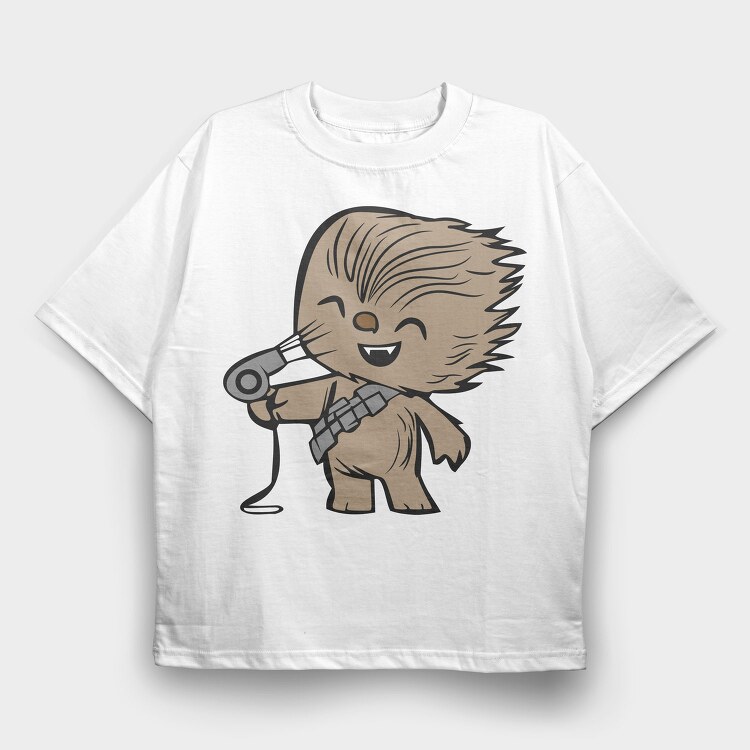 Chewies Hairdryer, Tricou Oversize Barbati (Unisex)