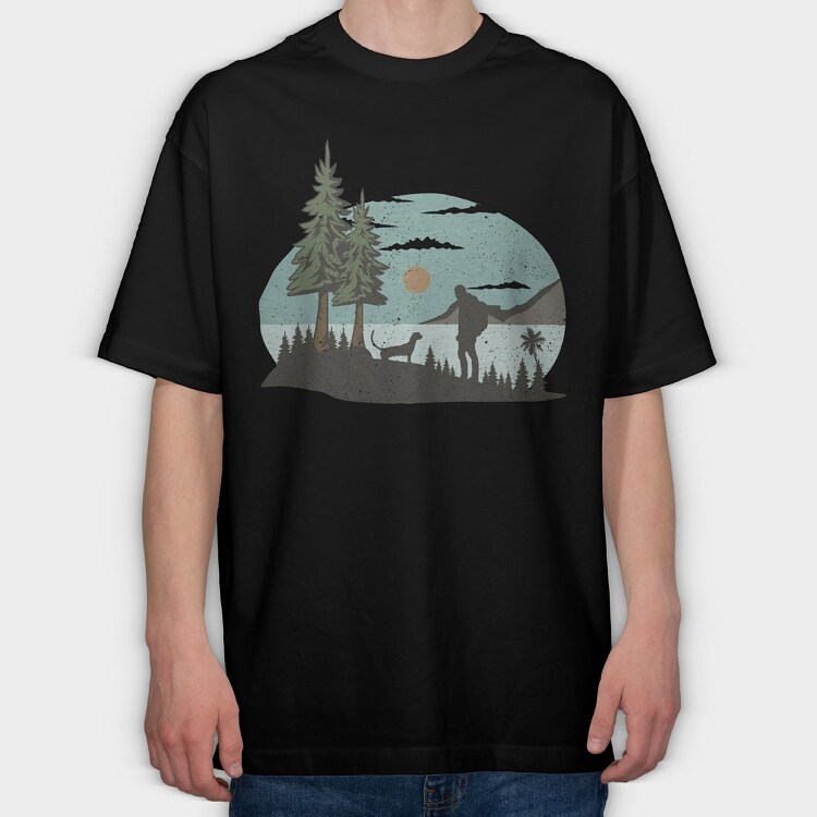 Retro Nature Outdoor 22, Tricou Oversize Barbati (Unisex)