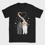 Cat Love Heart, Tricou Barbati (Unisex)