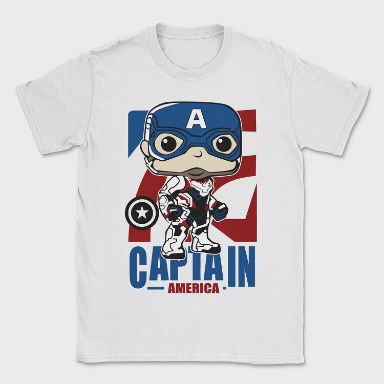 Captain America Pop Art, Tricou Barbati (Unisex)