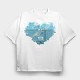 Caged Heart Freedom, Tricou Oversize Barbati (Unisex)