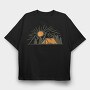 Vintage Adventure Outdoor Camping, Tricou Oversize Barbati (Unisex)
