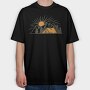 Vintage Adventure Outdoor Camping, Tricou Oversize Barbati (Unisex)
