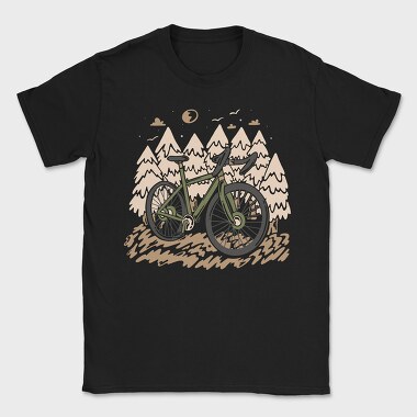 Mountain Bike Forest, Tricou Barbati (Unisex)