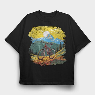 Mountain Bike Sun, Tricou Oversize Barbati (Unisex)