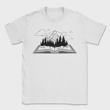 Mountain Book Landscape, Tricou Barbati (Unisex)