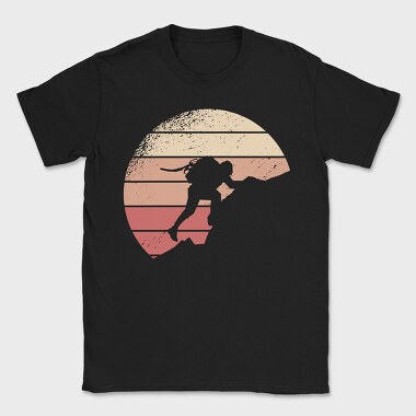 Mountain Climbing Retro Sunset, Tricou Barbati (Unisex)