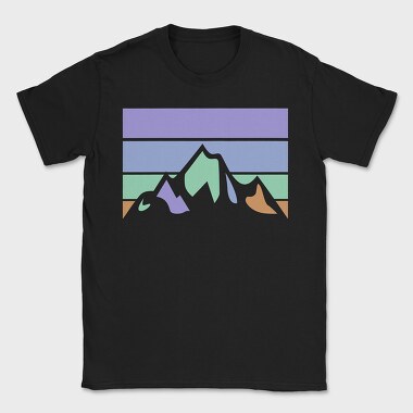 Mountain Retro Sunset, Tricou Barbati (Unisex)