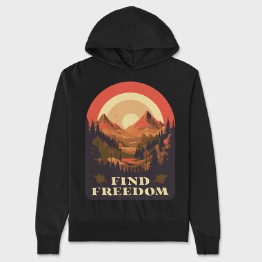 Mountain Sun Find Freedom, Hanorac Oversize Barbati (Unisex)