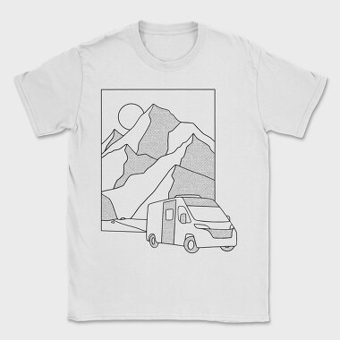 Mountain Van Monochrome, Tricou Barbati (Unisex)