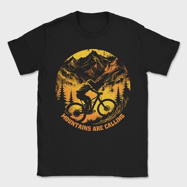 Mountainbike Mountains Are Calling, Tricou Barbati (Unisex)