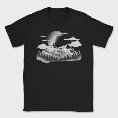 Mountains With the Moon, Tricou Barbati (Unisex)
