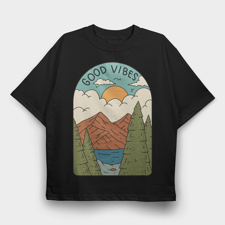 Landscape Nature 5, Tricou Oversize Barbati (Unisex)