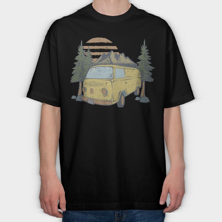 Retro Nature Outdoor 7, Tricou Oversize Barbati (Unisex)