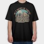 Wed Rather Be Camping, Tricou Oversize Barbati (Unisex)