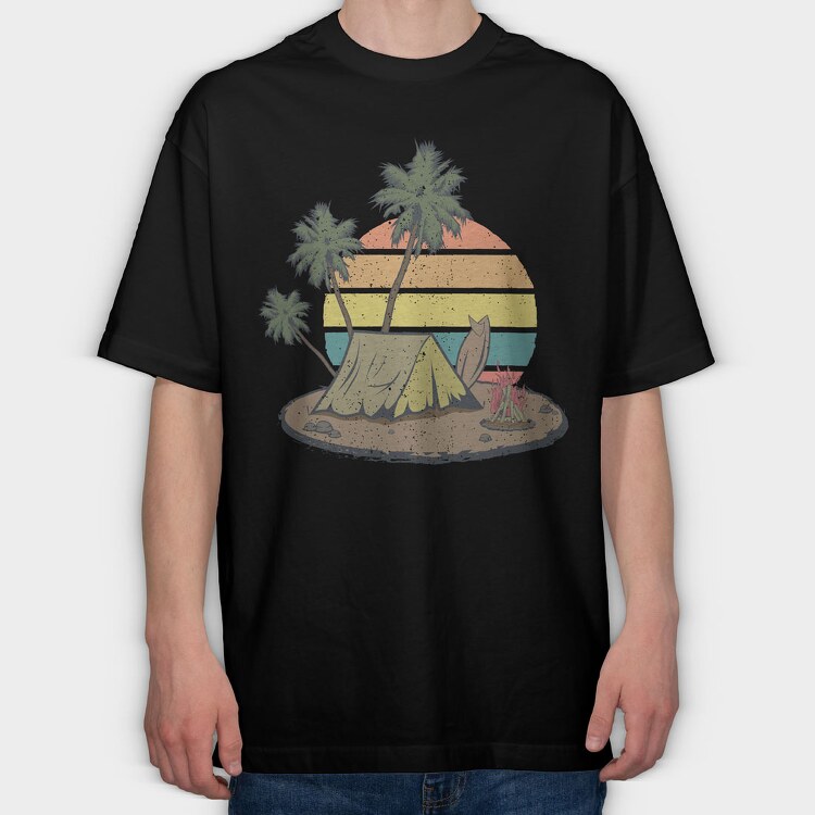 Retro Nature Outdoor 8, Tricou Oversize Barbati (Unisex)