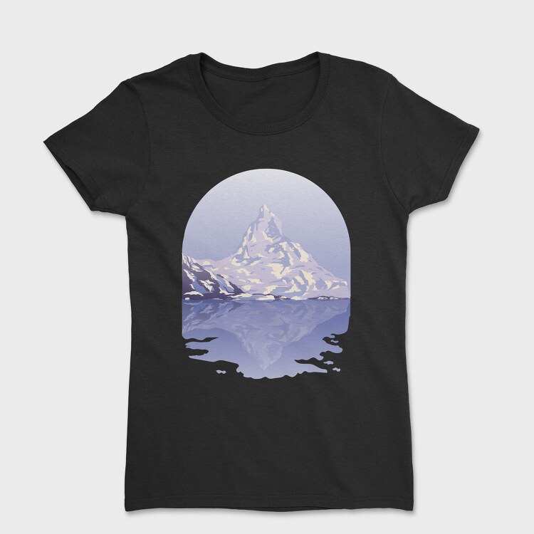 Snow Mountain Landscape, Tricou Femei