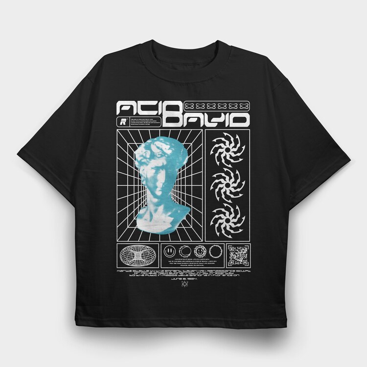 Acid 1, Tricou Oversize Barbati (Unisex)