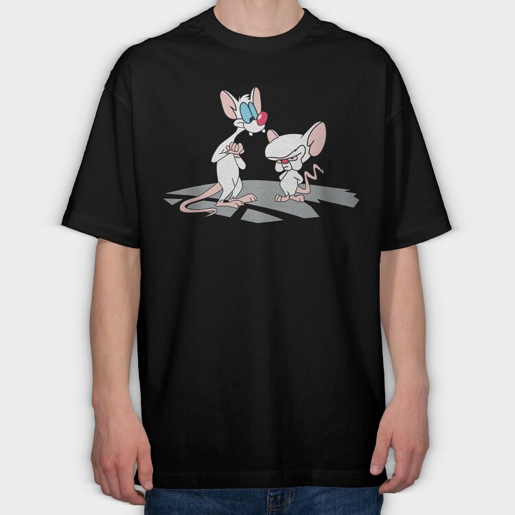Pinky & the Brain 6, Tricou Oversize Barbati (Unisex)