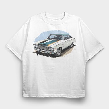 Muscle Car, Tricou Oversize Barbati (Unisex)
